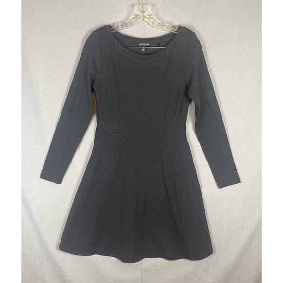 Toad & Co Tech Samba Faro Dress Size Small Dark Gray Long Sleeve Pockets EUC - Picture 1 of 8